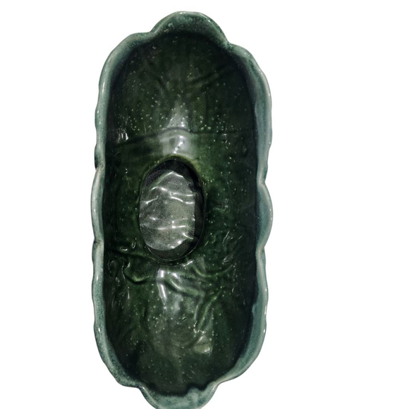 McCoy Vintage Pottery . Large Green Drip Shell Pattern. Excellent Condition - Picture 6 of 6